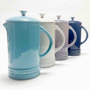 Le Creuset Authentic Stoneware Cafetiere with Metal French Press 1L Coffee Press