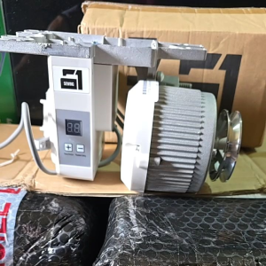 A1 Juki Servo Motor for Sewing Machines Hispeed or Edger - Energy Saving Silver Metal Motor with Control Box - Sewing Machine Part