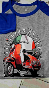 KAOS RAGLAN PRIA VESPA DTF M71 3/4 | KAOS RAGLAN PRIA LENGAN 3/4 ATASAN PRIA / KAOS MURAH / KAOS DISTRO / KAOS SIMPLE / T-SHIRT PRIA