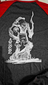 KAOS RAGLAN PRIA ACE M81 3/4 DEPAN BELAKANG \\ KAOS RAGLAN PRIA LENGAN 3\\4 ATASAN PRIA / KAOS MURAH / KAOS DISTRO / KAOS SIMPLE / T-SHIRT PRIA