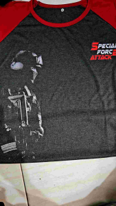 KAOS RAGLAN PRIA FORCE ATTACK 3/4 M81 logo DTF\ KAOS RAGLAN PRIA LENGAN 3\4 ATASAN PRIA / KAOS MURAH / KAOS DISTRO / KAOS SIMPLE / T-SHIRT PRIA