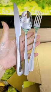 Bộ Dao nĩa muỗng ăn bít tếtthiết kế sang trọng sáng bóng Inox CAO CẤP