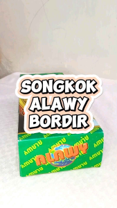 Peci Songkok Merek Alawy motif Bordir Non susun