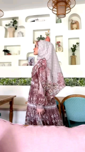 DRESS  ADELIA SERIES SET SCRAF CANTIK ELDEENA FREE BROSS