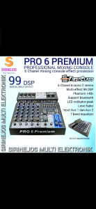 MIXER AUDIO MIXER 6 CHANEL PRO 6 PREMIUM FIRSTCLASS PROFESSIONAL MIXING CONSOLE first class