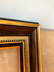 BATANGAN PIGURA TYPE S 115+LINEN LEBAR 13.5 CM PANJANG 1  METER ECER LIS PLAVON PVC PROFIL