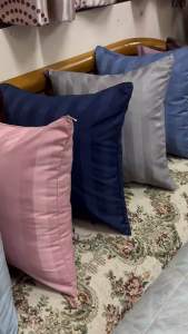 Micro/Polyester 460 เส้น ปลอกหมอนอิงราคาถูก 📌 ปลอกหมอนอิงลายริ้ว Size 12x12-24x24 นิ้ว