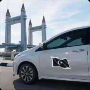 Car Magnetic Terengganu Flag Flexible Magnetic Material Reusable & Repositionable