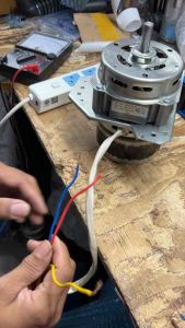 มอเตอร์ถังปั่นแห้งเครื่องซักผ้าพานาโซนิค 160วัตต์แกน12มิล ลูกปืนทองแดงแท้ มอเตอร์ปั่นแห้งPANASONIC 160W แกน12mm ใช้คาปา12uf A3