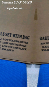 Poseidon classic alloy Cymbals set or mute silence low volume Cymbals set. One set has 2 pcs 14" Hihat  1 pc. 16" crash 1 pc 18" crash and 20" ride with Carry bag