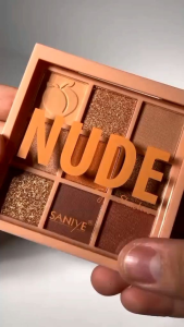 SANIYE 9 Warna Eyeshadow Palette Waterproof Nude Glitter Eye Shadow