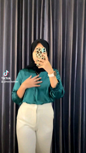 Top Satin Silk Premium / Kemeja Silky Wanita / Safire Blouse