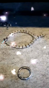 Nhẫn couple bạc cao cấp xi kim với thiết kế hình rắn độc đáo