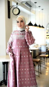 Gamis Motif Silk Premium // Gamis Import // Gamis Busui