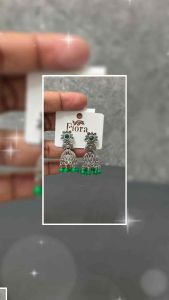 NJ Premium Silver Base Mini Jhumka Earrings