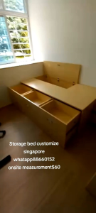 Storage bed customize singapore/single bed storage bed
