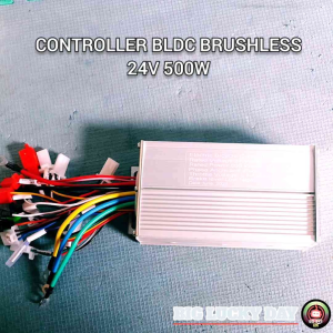 CONTROLLER 24V 500W BLDC BRUSHLESS SEPEDA LISTRIK UNIVERSAL 3 SPEED MUNDUR CRUISE CONTROL KONTROLER 24VOLT 500WATT CONTROLER 24 VOLT 500 WATT SELIS BMX THUNDER FLASH SPAREPART SPARE PART MODUL BOX MESIN KOTAK ELECTRIC BIKE