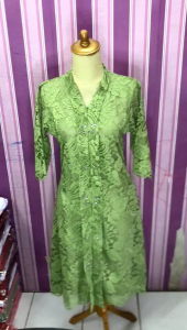 DRESS/GAUN KARTINI RENDA BROKAT WANITA TERBARU