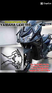 Yamaha Lexi 155 Crashguard Frame Protection Impact Resistance No Drill Bolts On Easy Installation