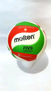 Bola Voli Volley Volly Molten 5000 Pres Tempel Embos Berkualitas Empuk Bahan Kulit Jeruk