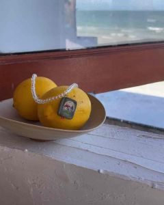 Joie Acc - Minimal glass bead necklace(Made to order - แจ้งแบบจี้ทางแชท)