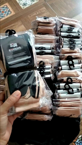 FATIMAHOUTFITHIJAB - Kaos Kaki Jempol Polos/Telapak Hitam - Sebetis Dewasa Size L