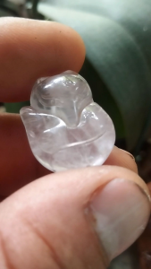 mặt dây chuyền Hồ Ly thạch anh hồng nhạt