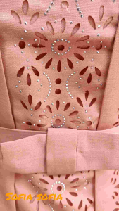 Atasan Kebaya Kutubaru Remaja Dewasa Laser Cut Amora Warna Cappucino