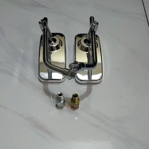 Spion kotak Chrome Plus adaptor  Bisa Honda Yamaha.