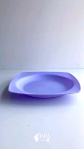 piring plastik bentuk segi tahan panas foodgrade BPA free 3PCS
