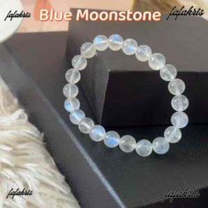 蓝月光手串 Blue Moonstone Bracelet 8mm 8.5mm+