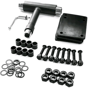 skateboard hardwareriserpadt-toolstruck bolt nutsaxle nutsspacerkingpin nutsspeed ringalat skateboard profesional