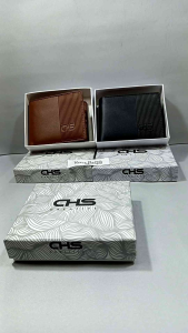 CHZ Dompet Kulit/Dompet Lipat Cowok Elegant Bonus Box10410