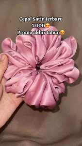 Ikat Rambut Scrunchie Satin Velvet Medium Size