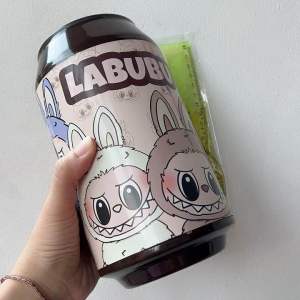 Celengan Hoki Labubu Coin/ Piggy Bank/ Coin Box Labubu Lucu Tabung Plastik/ Celengan Koin Sepak Bola