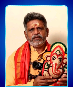 Wood Vetiver Vinayagar(9 Inch)|Vinayakar|Vetiver Root/Khus Root Ganapathy/Ramacham Root/Lavancha Root Ganesha|Handmade Wall Hanging/Pooja RoomFestival Gift Hanging Vetiver Root Ganesha
