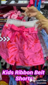 Kids Ribbon Belt Shorts for Girls 1-8yrs old