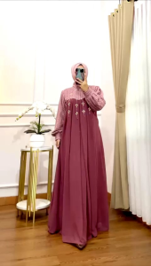 REALPICT COD PREMIUM GAMIS KINARA FREE BELT BAHAN CERUTY MIX MALIKA LD 110 PB 140 TERBARU TERMURAH BEST SELLER TANGAN PERTAMA KONVEKSI