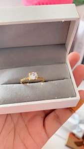 Cincin Dewasa Petak Mata Satu Titanium Cantik CXB132