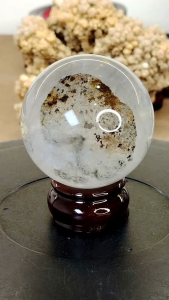 Natural Brazil High Gred Phantom White Quartz Crystal Ball Ornament WQB25