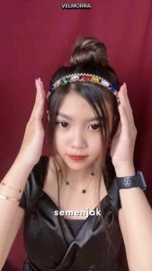 [VELMORRA] Headband Amora Bando korea Mewah Rhinestone Berkilau Kristal Berlian