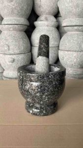 ครกหิน 4.3“(11cm.) ครกพร้อมสาก สำหรับตำกระเทียมพริกไทย