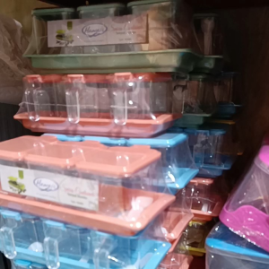 TEMPAT BUMBU DAPUR SET PLUS SENDOK BAHAN MIKA TEBAL