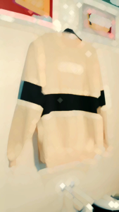 Sweater Crewneck Pria Wanita Kombinasi 2 in 1 Distro Warna Cream Hitam Suiter Krunek Oblong Cowok Cewek Bahan Tebal Katun Fleece Gramasi 280 Size M-XXL Brand Lokal JNA Kota Bandung