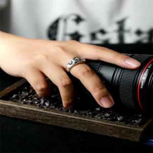 Cincin Retro Motif Bintang & Simbol Rasi Bintang Kelahiran Sang Raja (Adjustable)