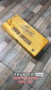 กล่องไม้สนนอก กล่องขยายเสียงไม้ USA ขนาด 26x12x4 Inch THUNDER Out-Stock ที่เก็บเสื้อผ้า กล่องไม้เก็บของ