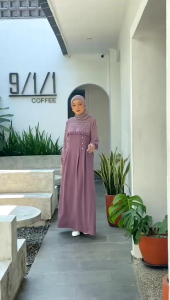 Gamis Wanita Hitam Polos & Dress Remaja Mewah