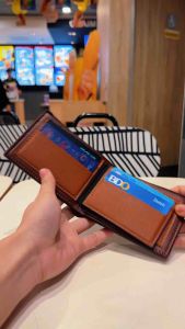 Mens Leather Luxury Wallet New Design Short Card Holder Slot Coin Pourse Money Clip Gift