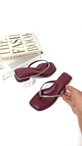 VILLAGE - sandal wanita jepit terbaru hak 3cm