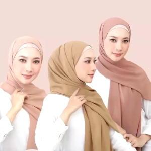 pasmina hijab ceruty bebydol kerudung model kekinian muslimah